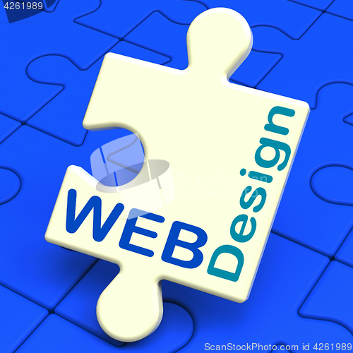 Image of Web Design Shows Online Graphic Designing