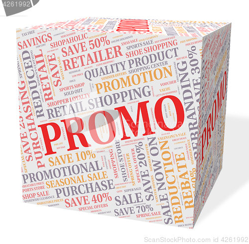 Image of Promo Cube Shows Savings Cheap And Discounts