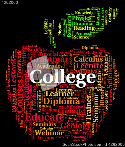 Image of College Word Indicates Naval Academy And Academies