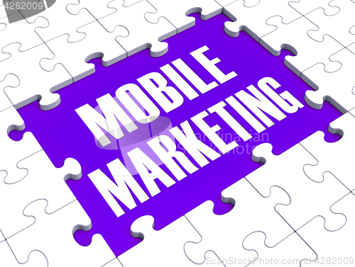 Image of Mobile Marketing Shows Online Commerce