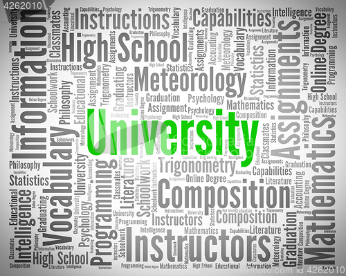Image of University Word Indicates Varsity Academy And Varsities