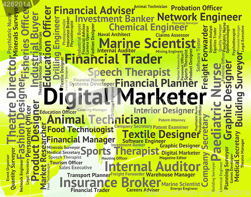 Image of Digital Marketer Represents High Tec And Advertisers