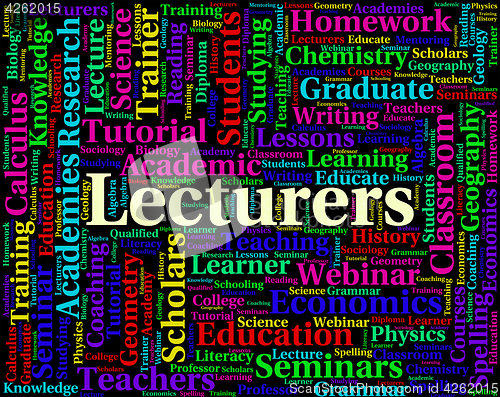 Image of Lecturers Word Shows Words Address And Sermon