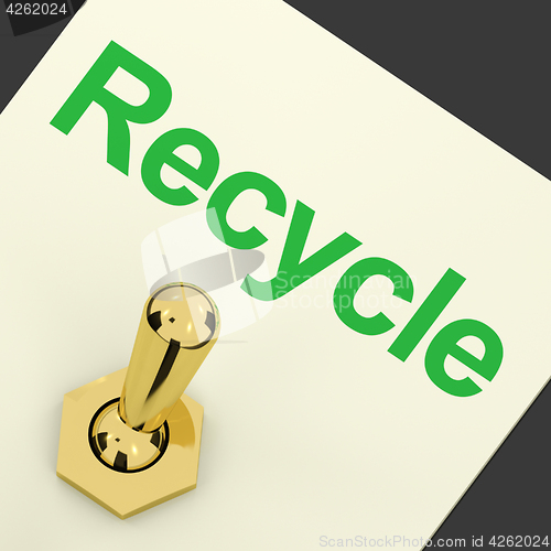 Image of Recycle Switch Showing Recycling And Eco Friendly