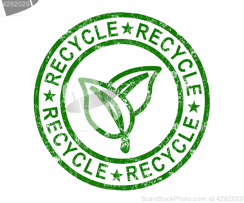 Image of Recycle Stamp Shows Renewable And Eco friendly