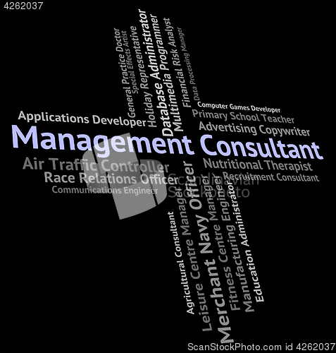 Image of Management Consultant Indicates Position Executive And Managing