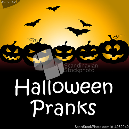 Image of Halloween Pranks Shows Trick Or Treat And Autumn