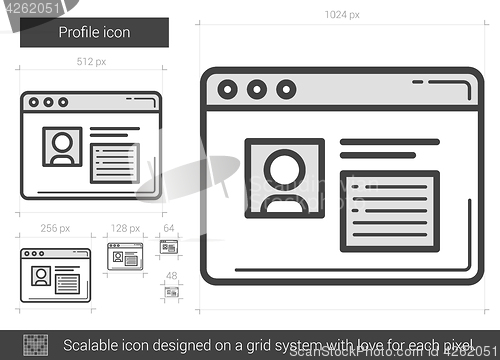 Image of Profile line icon.