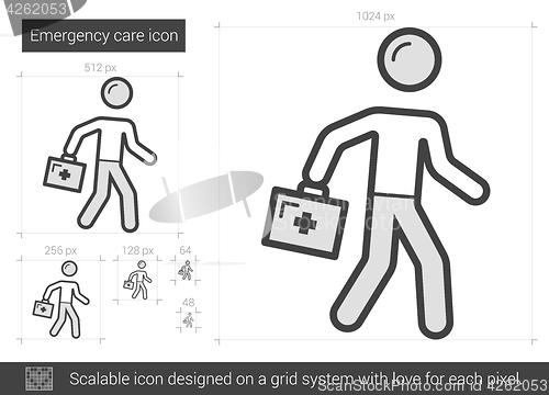 Image of Emergency care line icon.