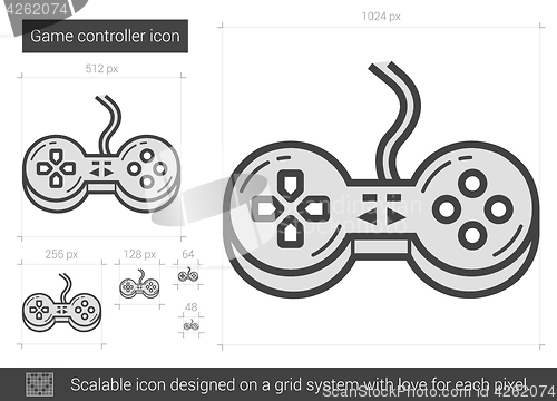 Image of Game controller line icon.