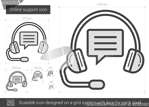 Image of Online support line icon.