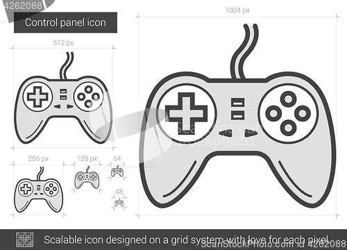 Image of Game pad line icon.