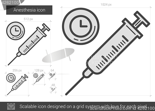 Image of Anesthesia line icon.