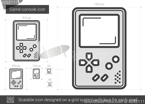 Image of Game console line icon.