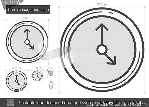 Image of Time management line icon.