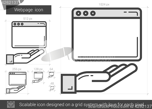 Image of Webpage line icon.