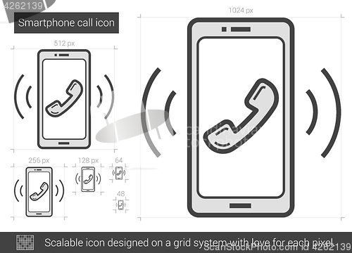 Image of Smartphone line icon.
