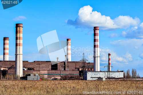 Image of Pollution of atmospheric air from the chimneys of plants