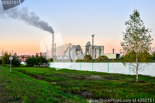 Image of Pollution of atmospheric air from the chimneys of plants