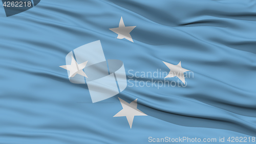 Image of Closeup Micronesia Flag
