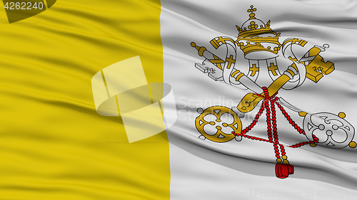 Image of Closeup Vatican Flag