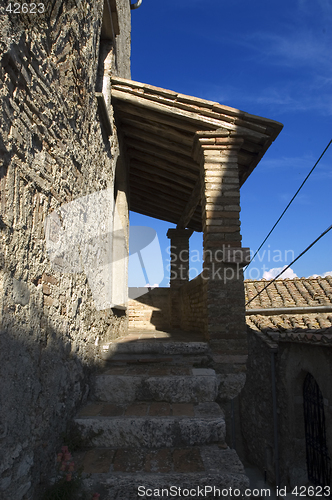 Image of the staircases toward the sky