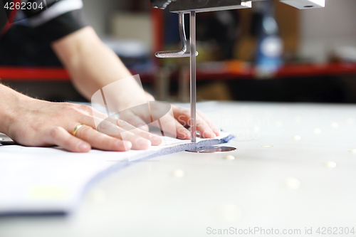 Image of Knife, table punching fabric.