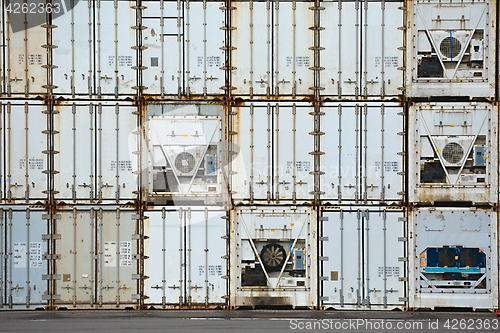 Image of Stacked Refigerated Containers