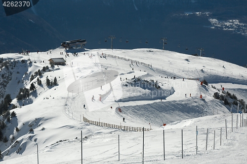 Image of Skiing slopes from the top