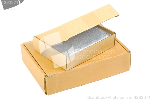 Image of Cardboard Box on White