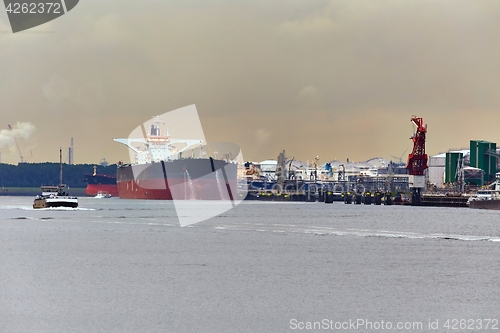 Image of Oil Tanker in Dock