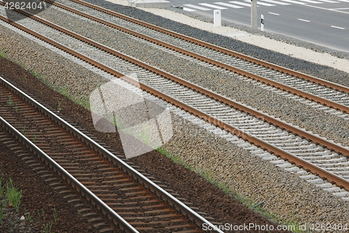 Image of Railway tracks closeup