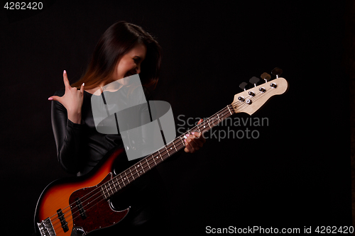 Image of Photo of singer with guitar