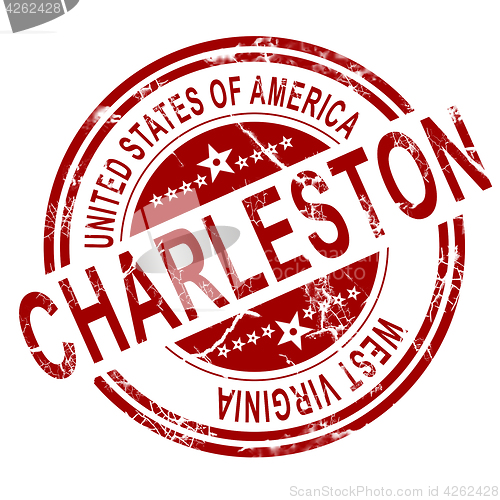 Image of Charleston West Virginia stamp with white background