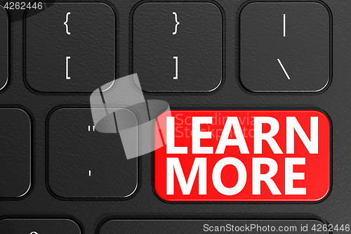 Image of Learn More on black keyboard
