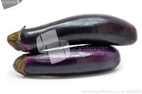 Image of Fresh raw eggplant 