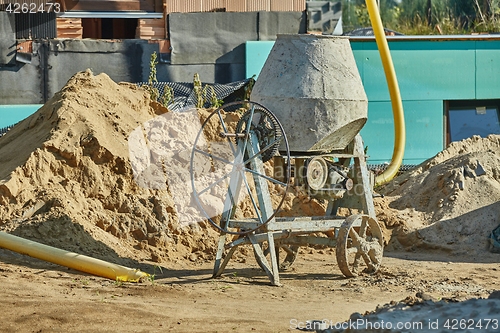 Image of Concrete Mixer Spinning