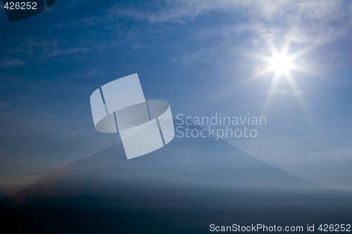 Image of Mountain with Sun