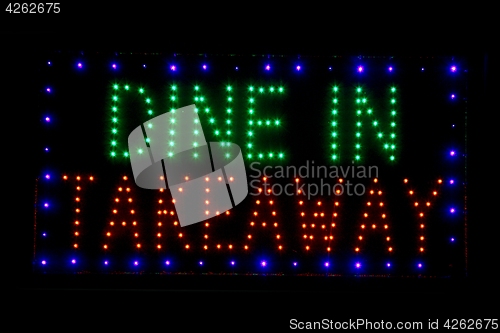 Image of Restaurant light sign