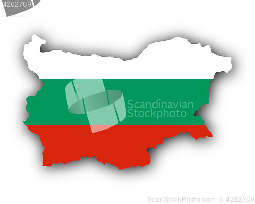 Image of Map and flag of Bulgaria