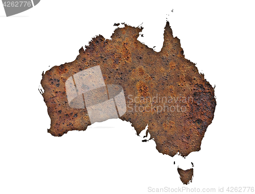 Image of Textured map of Australia in nice colors
