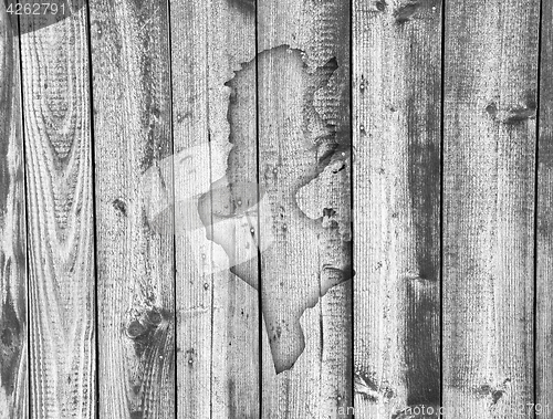Image of Map of Tunisia on weathered wood