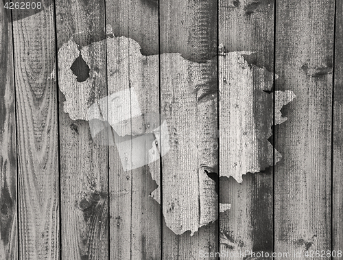 Image of Map of Venezuela on weathered wood