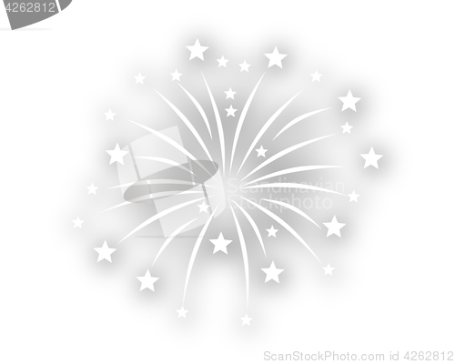 Image of Ceremony fireworks on white background