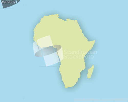 Image of Map of Africa with shadow