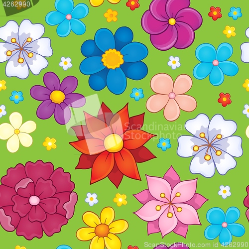 Image of Seamless background flower theme 5