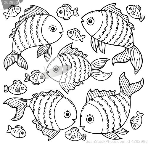 Image of Fish drawings theme image 3