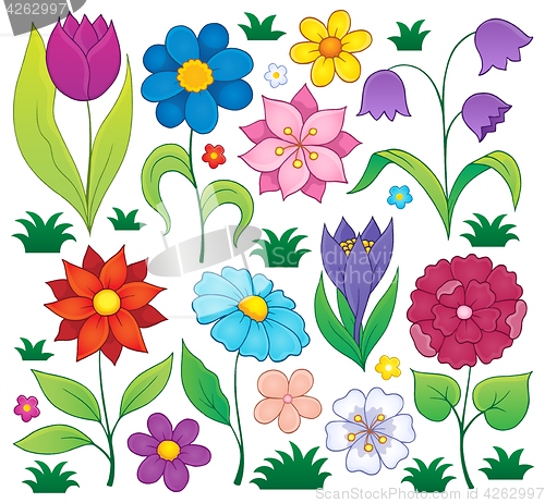 Image of Spring flowers thematic set 1