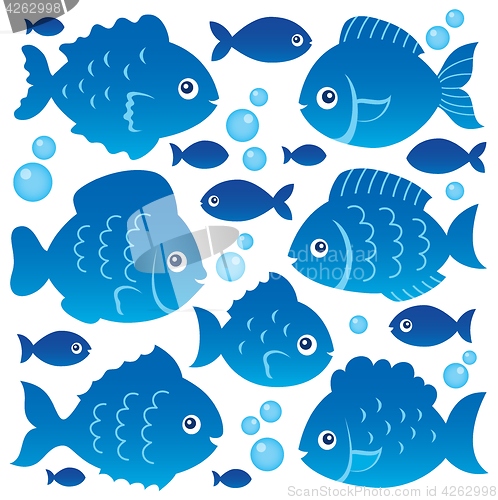 Image of Fish silhouettes theme set 2