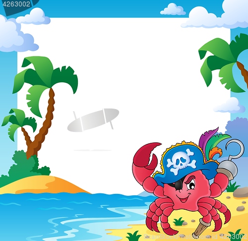 Image of Frame with pirate crab